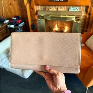 Gucci Beige Monogram Clutch